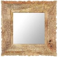 vidaXL Spiegel Spiegel 50x50 cm Massivholz (1-St)