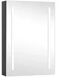 vidaXL Spiegel LED Bad Spiegelschrank 50x13x70 cm Badezimmer LED-Beleuchtung...