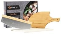 Mahlzeit Pizzastein 3-teiliges Pizza Set, 40 x 30 cm, Pizzastein mit Schaufel...