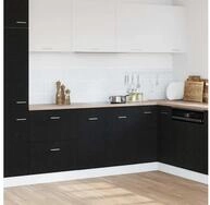 vidaXL Unterschrank Unterschrank f&uuml;r Sp&uuml;le Schwarz Eiche 80x46x81,5 cm