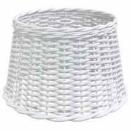 vidaXL Deckenleuchten Lampenschirm Wei&szlig; &Oslash;45x28 cm Korbweide