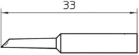 Weller L&ouml;tfitting Weller XNT GW L&ouml;tspitze abgeschr&auml;gt 45&deg; Spitzen-Gr&ouml;&szlig;e 2 mm