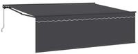 vidaXL Markise Einziehbare Markise Anthrazit 450 x 300 cm (1-St)