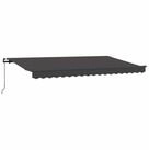 vidaXL Markise Einziehbare Markise Anthrazit 350 x 200 cm Stoff (1-St)