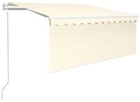 vidaXL Markise Markise Automatisch mit Rollo LED Windsensor 3,5x2,5m Creme (1-St)