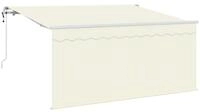 vidaXL Markise Einziehbare Markise Creme 300 x 200 cm Polyester und Aluminium (1-St)