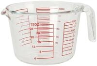 Excellent Houseware Vorratsglas Messkanne aus Glas LUNU, 1 l, Glas, (einzeln,