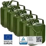 BW Benzinkanister Metall Kraftstoffkanister 5x 5 Liter - Olivgr&uuml;n - RAL 6003...