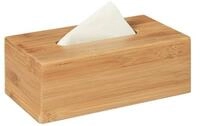 relaxdays Papiertuchbox 2 x Kosmetikt&uuml;cherbox aus Bambus