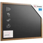 ALLboards Tafel ALLboards Kreidetafel Holzrahmen Schreibtafel Wandtafel 90 cm x...