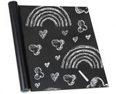 relaxdays Tafelfolie 10 x Tafelfolie selbstklebend Schwarz