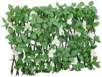 vidaXL Gartenzaun Rankgitter mit K&uuml;nstlichem Efeu 5 Stk. Erweiterbar 180x30 cm,