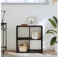 vidaXL B&uuml;cherregal, B&uuml;cherregal Schwarze Eiche 68,5 x 32 x 68,5 cm Holzwerkstoff