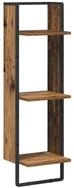 vidaXL Regal Wandregal mit Regal Altholz 30 x 25 x 100 cm Holzwerkstoff, 1-tlg.