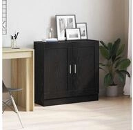 vidaXL B&uuml;cherregal, B&uuml;cherregal Schwarz Eichen-Optik 82,5 x 30,5 x 80 cm