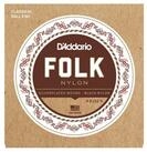 Daddario Saiten, (EJ32 Folk Classic Saiten Black Nylon Ball End), EJ32 Folk Classic