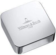 Villeroy & Boch Einbausp&uuml;le Abdeckkappe eckig, f&uuml;r Einzeldrehgriff, verchromt