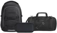 coocazoo Schulranzen Schulrucksack-Set PORTER, Black Coal 3-teilig (3-teilig),