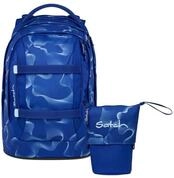 Satch Schulranzen Schulrucksack-Set PACK Vibrant Blue 2-teilig (2-teilig),