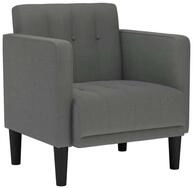 vidaXL Sessel 705 x 67 x 745 cm Sessel mit Armlehnen Dunkelgrau 53 cm Stoff
