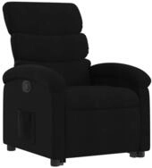 vidaXL Sessel Relaxsessel mit Aufstehhilfe Schwarz Stoff (1-St)