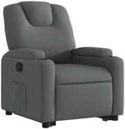 vidaXL Sessel Relaxsessel mit Aufstehhilfe Dunkelgrau Stoff (1-St)