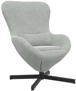 vidaXL Sessel Eiersessel Hellgrau 63 x 73 x 90 cm Samt (1-St)