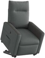 vidaXL Sessel Relaxsessel mit Aufstehhilfe Dunkelgrau Stoff (1-St)