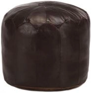 vidaXL Polsterhocker Pouf Dunkelbraun 40 x 35 cm Echtes Ziegenleder (1 St)