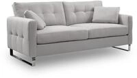 xonox.home 2,5-Sitzer, Sofa aus Flachgewebe in hellgrau inkl. Zierkissen B/H/T: