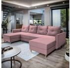 Masseno Ecksofa VERNI mit Schlaffunktion U-Form, Sofa mit Bettkasten