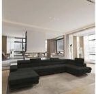 Masseno Ecksofa VELORA mit Schlaffunktion U-Form, Sofa mit Bettkasten