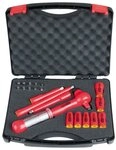 KS Tools Steckschl&uuml;ssel (21 St), 1/4" Satz mit isolierten Werkzeugen, 21-teilig