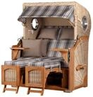 bene living Strandkorb Ammersee 2-Sitzer Teak - PE shell - Modell 522, BxTxH: