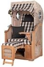 bene living Strandkorb Ammersee 1-Sitzer Teak - PE shell - Modell 505, BxTxH:
