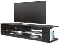 Vladon Lowboard Movie (TV-Kommode, mit 4 offenen F&auml;chern und Zierleisten),...