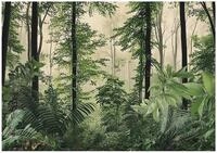 Wallarena Fototapete Wald B&auml;ume - Mehrfarbig - Modern - Vlies - Schlafzimmer,...