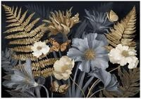 Wallarena Fototapete Blumen Vlies, 8-teilig, Schlafzimmer, glatt, (5 St), 250x175cm