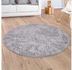 Paco Home Hochflor-Teppich Silky 591, rund, H&ouml;he: 37 mm, Uni Farben, besonders weich