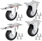 SO-TECH&reg; Schwerlastrolle 4er Set Transportrollen RED, 75 - 100 mm, inkl....