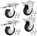 SO-TECH&reg; Schwerlastrolle 4er Set Transportrollen RED, 75 - 100 mm, inkl....