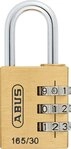 ABUS Vorh&auml;ngeschloss, 3-stelliger individuell anpassbarer Zahlencode,...