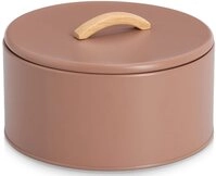 Zeller Present Aufbewahrungsbox 2400 ml, Metall/Gummibaum, mocca, Trendfarbe,