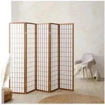 Homestyle4u Paravent Raumteiler Trennwand Shoji Holz Braun Indoor Sichtschutz