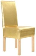 vidaXL Stuhl, 6 Stk. Stretch-Stuhlhussen Golden Gerade