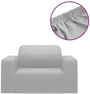 vidaXL Sofahusse, Stretch-Sofahusse Grau Polyester-Jersey