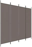 vidaXL Paravent, 4-tlg. Raumteiler Anthrazit 200x220 cm Stoff