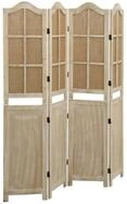 vidaXL Raumteiler 4-tlg. Raumteiler Braun 140x165 cm Stoff, 1-tlg.