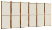 vidaXL Raumteiler 6-tlg. Paravent Hellgrau 420x180 cm, 1-tlg.
