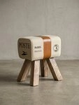 KADIMA DESIGN Sitzhocker Retro Hocker Canzas, handgefertigt, modernes Landhaus-Design